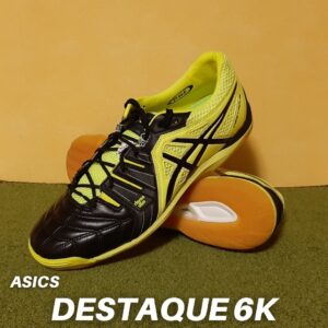 【アシックス】フットサルシューズ デスタッキ 6K（フラッシュイエロー×ブラック）